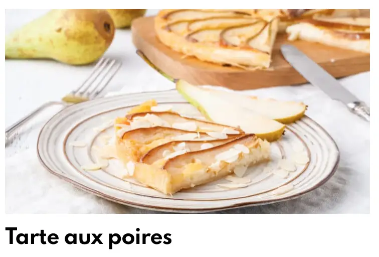 bánh tart aux poires