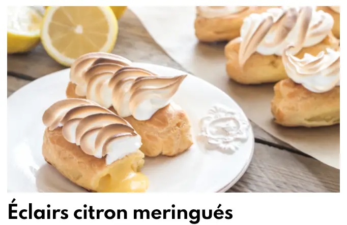Eclairs citrons merengues