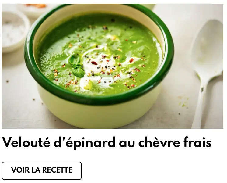 Spinach and goat cheese cream