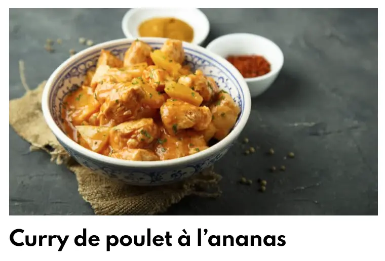 Poulet curry bl-ananas