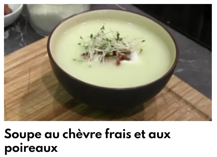 Frais aux poireaux بکری پنیر کا سوپ