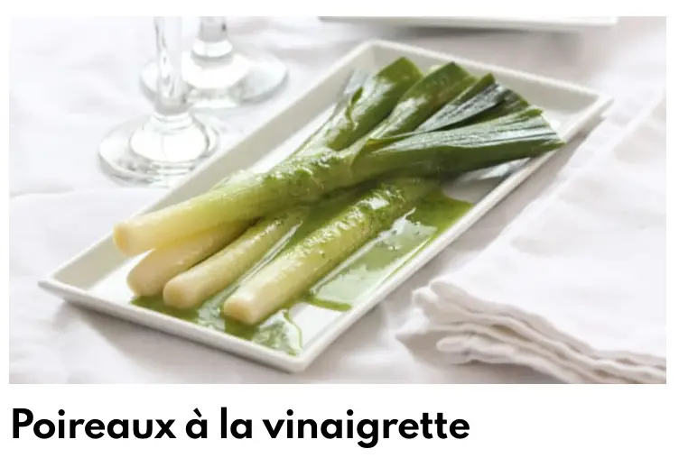 Vinaigrette ilə Poireaux
