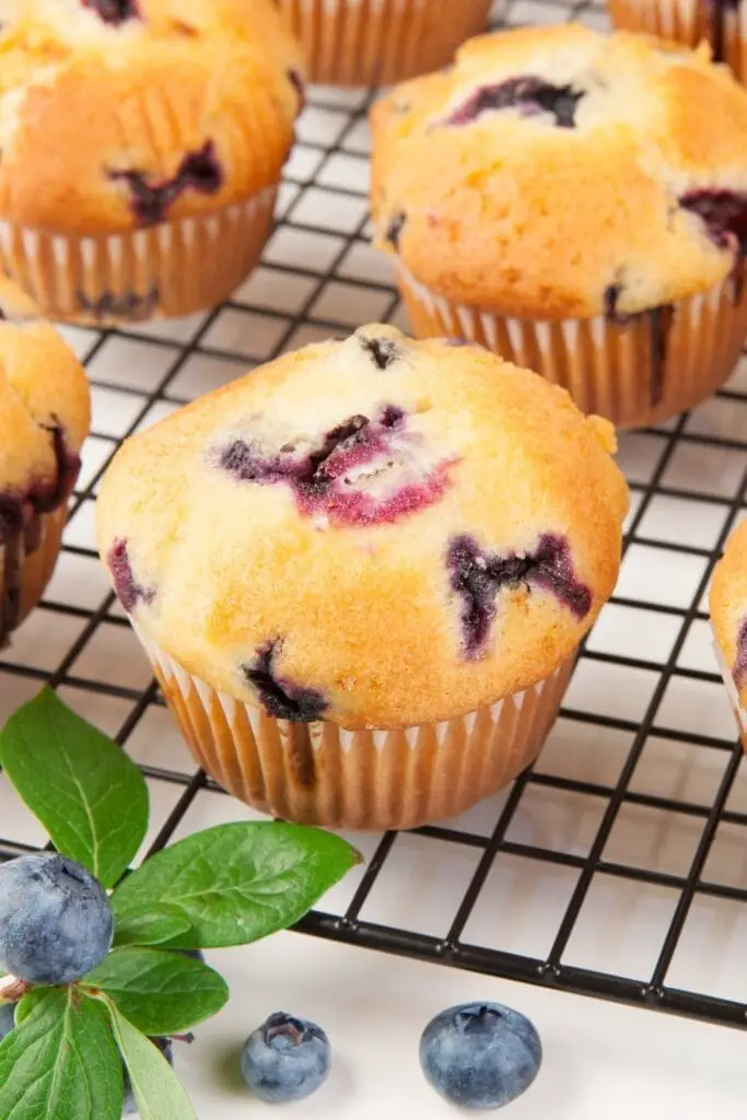 Blueberry muffins i luga o se fata kuka