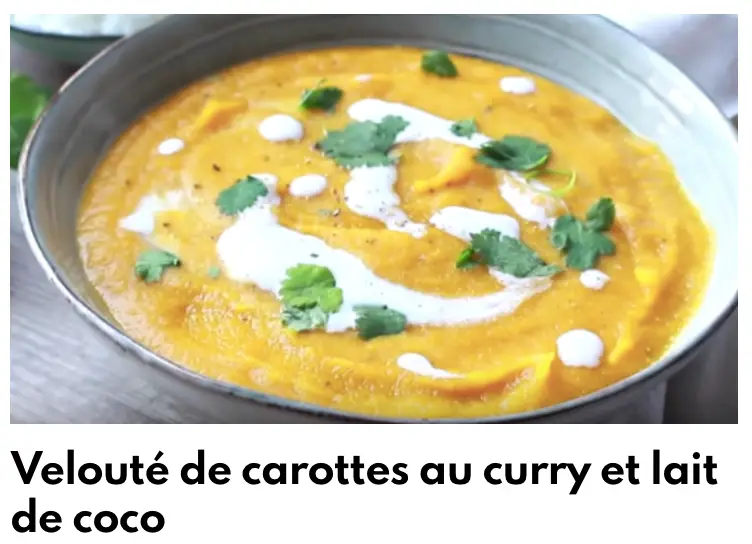 curry velouté de zanahorias