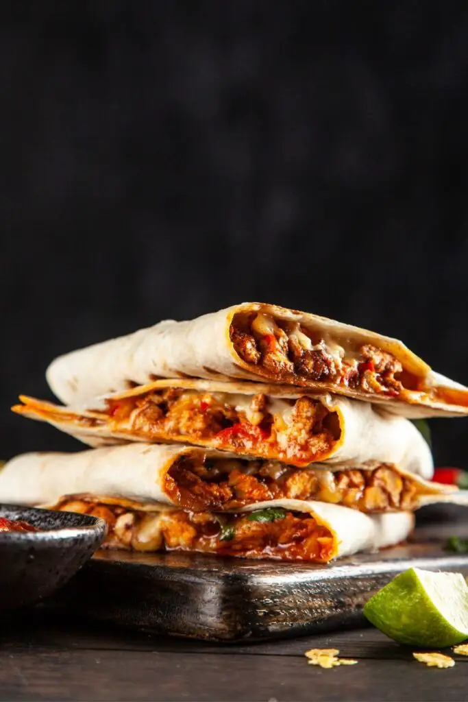 Homemade Chicken Quesadillas with Paprika and Cheese
