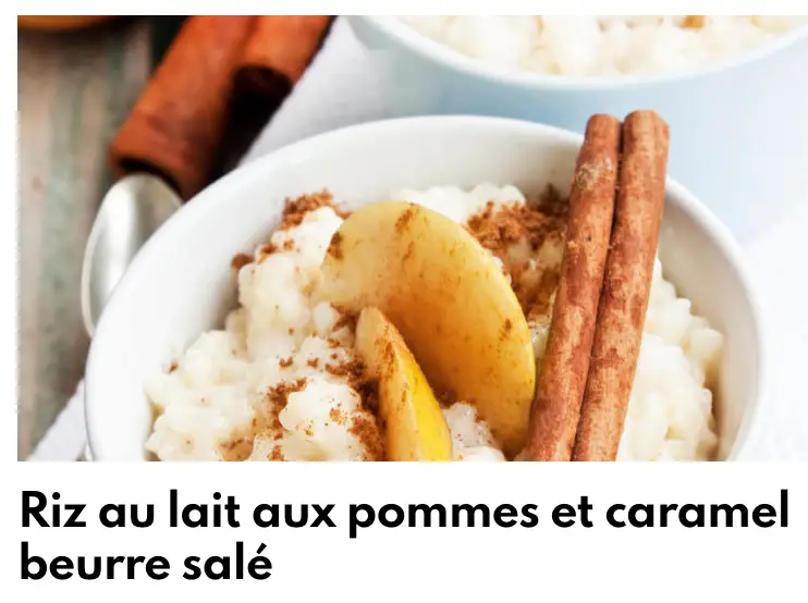 Riz au lait aux pomme et caramel beurre sale