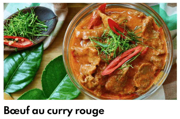 Nötkött med röd curry