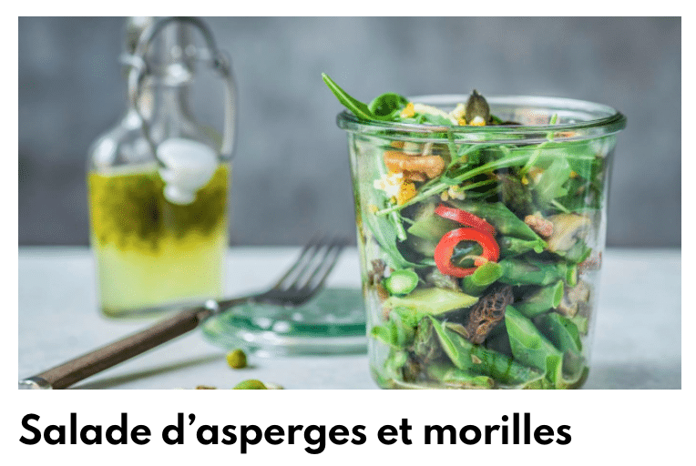 Salade asperges และ morilles