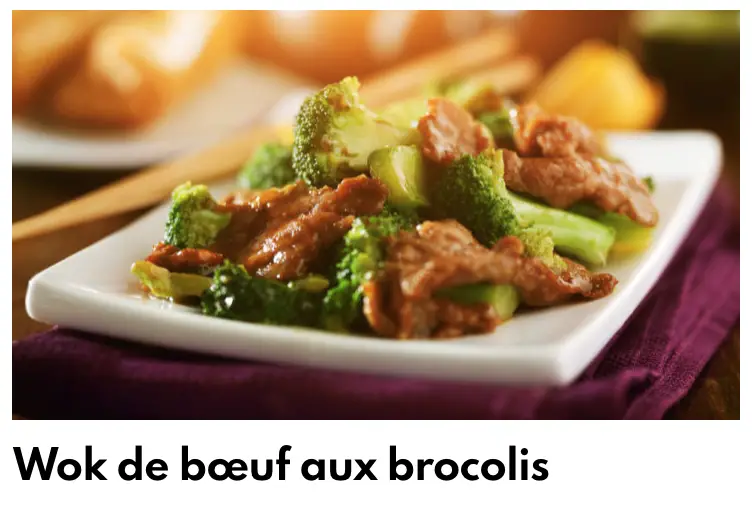 Boeuf aux brocailí wok