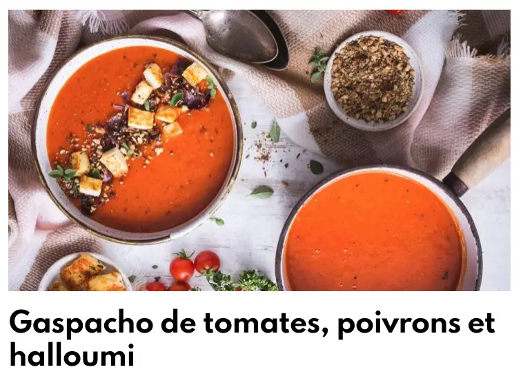 Poivrones de tomate gaspacho