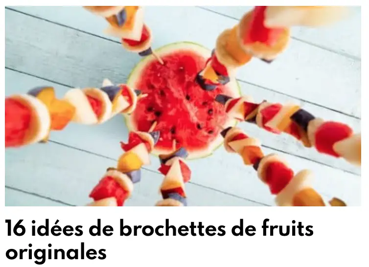 brochetas de frutas