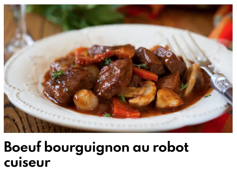 Boeuf bourguignon oo ku socota robot-kariye