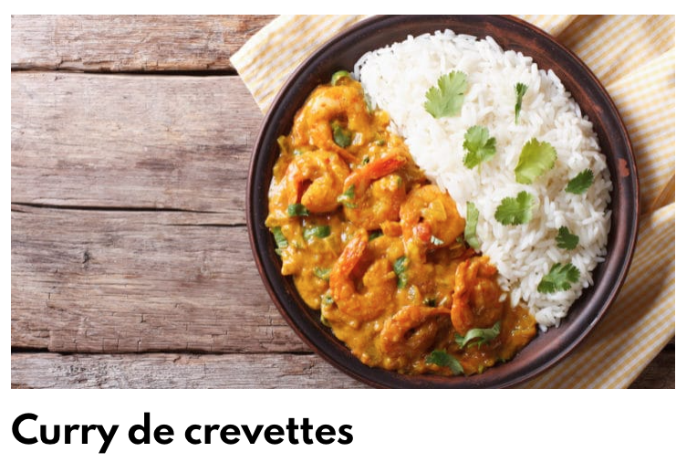 crevettes curry