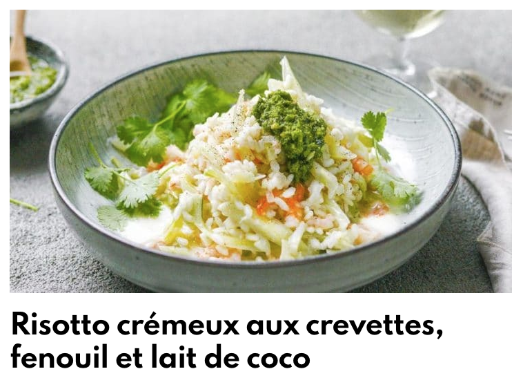 Cremeux aux crevettes rižoto