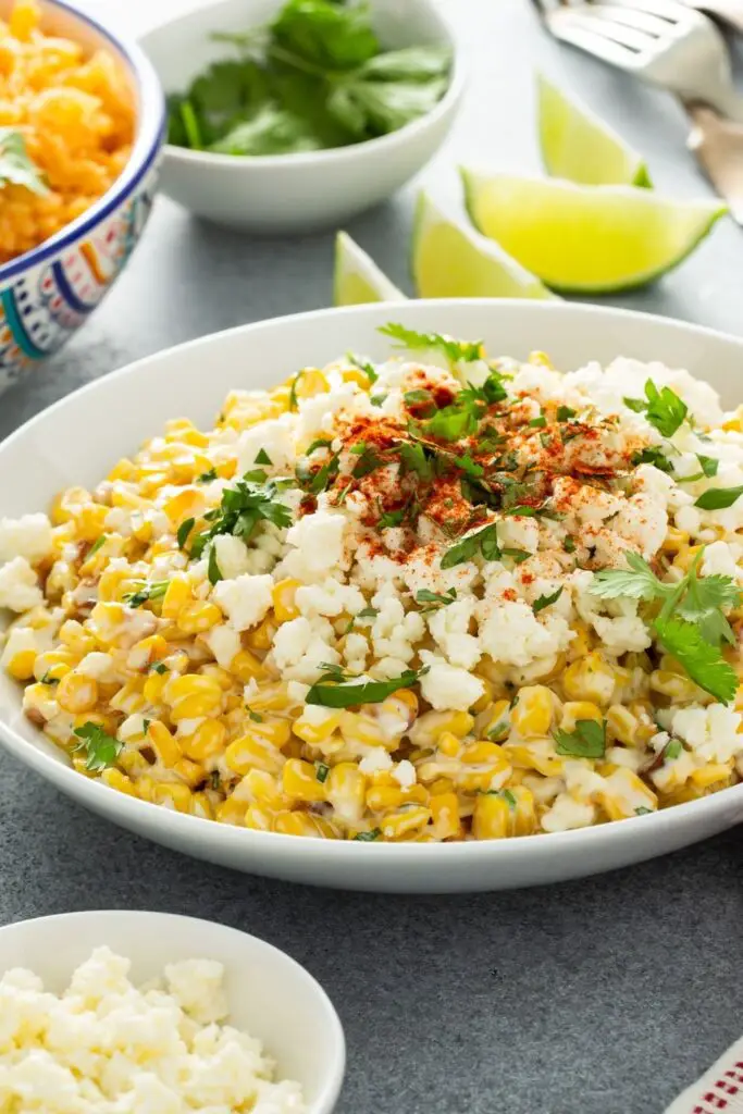 Elote Mexicano de Maíz con Queso Fresco