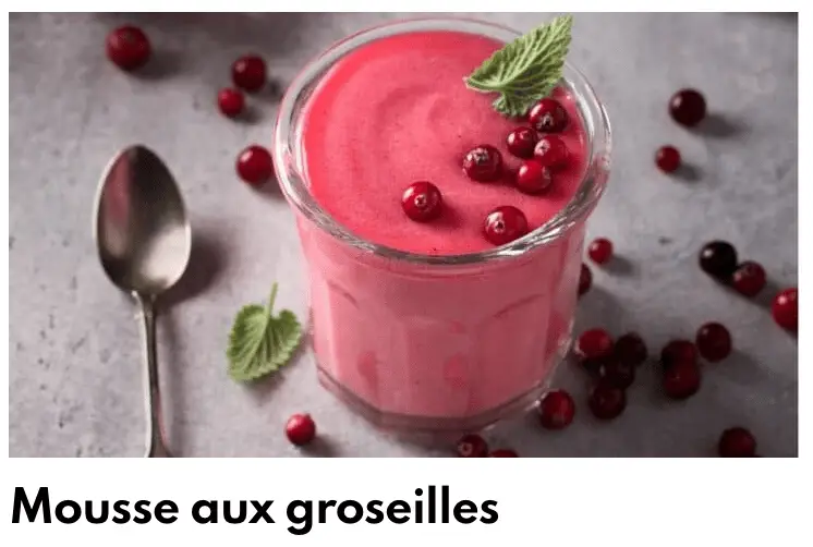 mousse ng currant