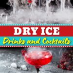 Bebidas y cócteles con hielo seco