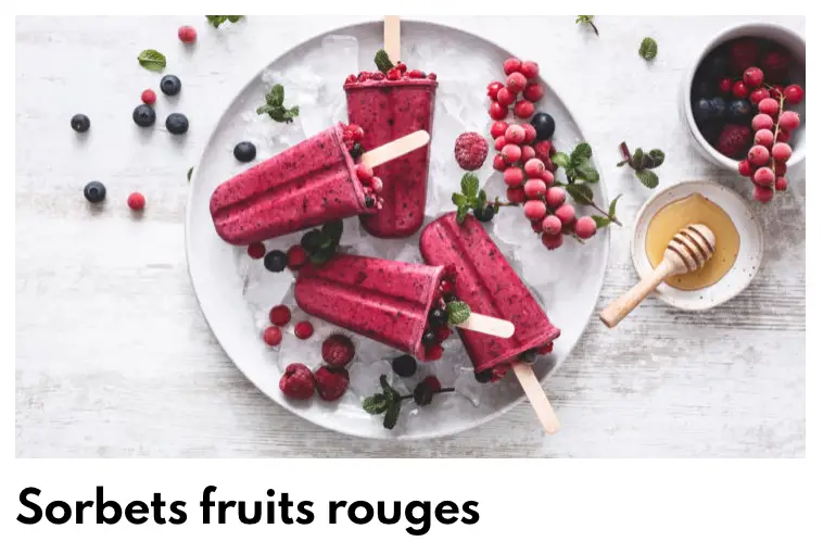 Red fructus sorbets