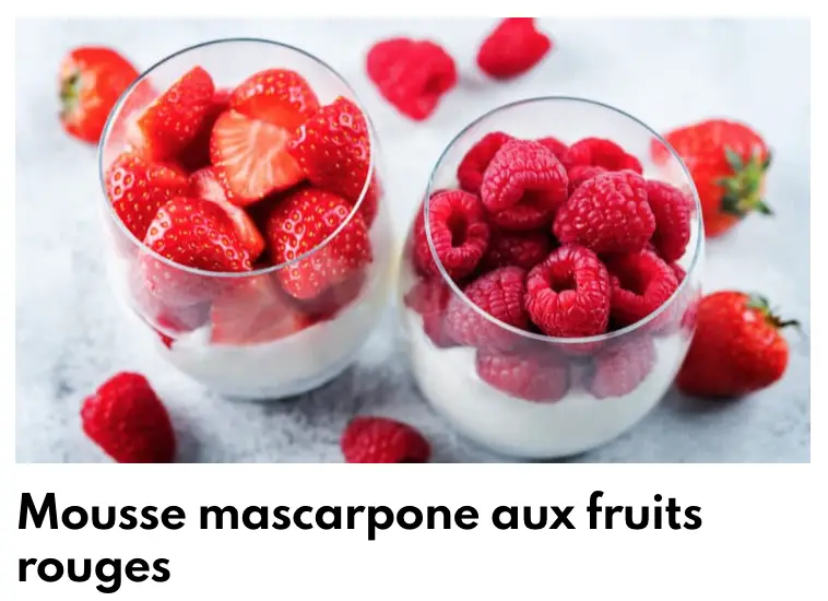 Rød frukt mascarpone mousse