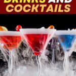 Bebidas y cócteles con hielo seco