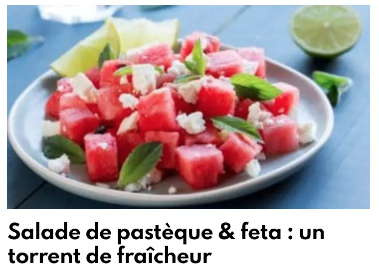 Salad with pastèque and feta