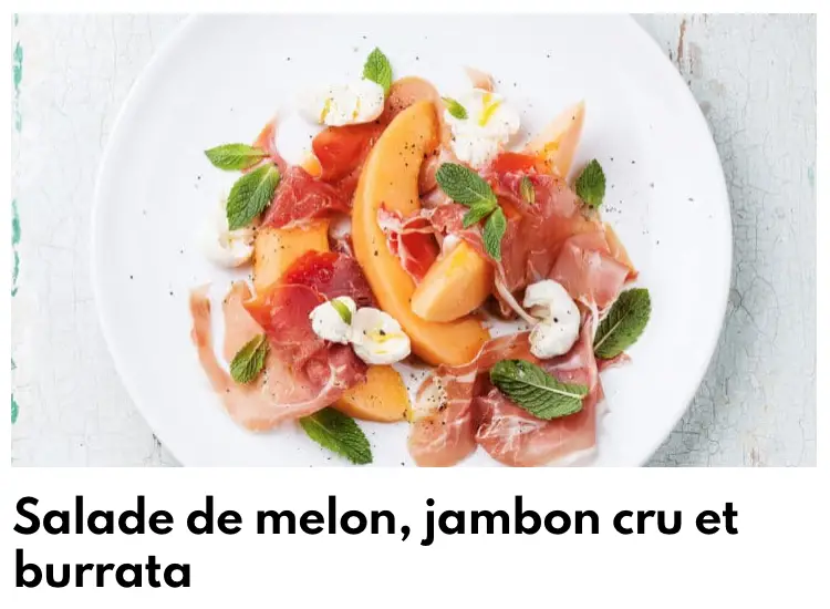 Jambon cru melon සලාද