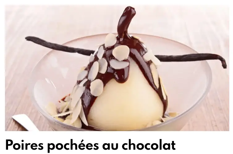 Chocolate poached poire