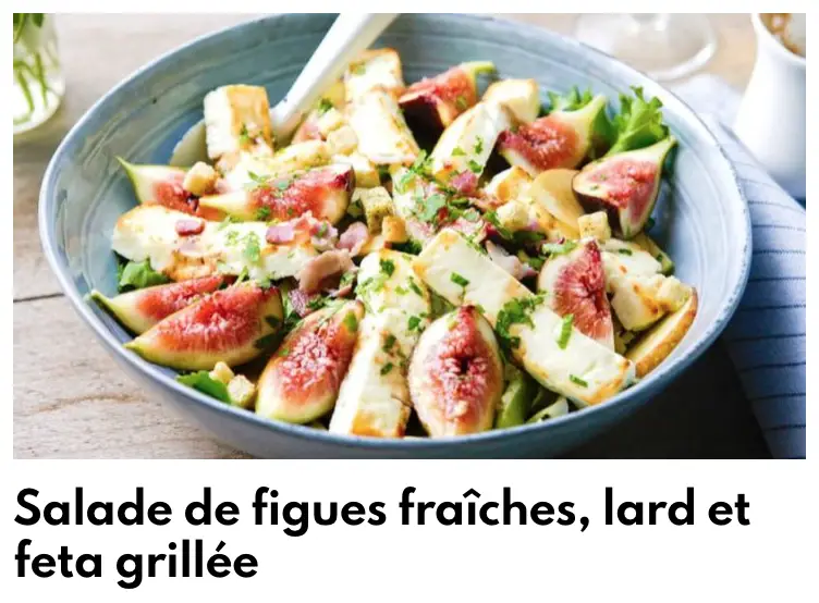 Salade met vijgen, reuzel en fetakaas
