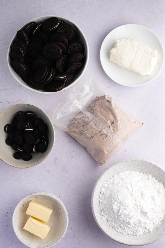 Ingredientes para cupcakes de Death by Oreo