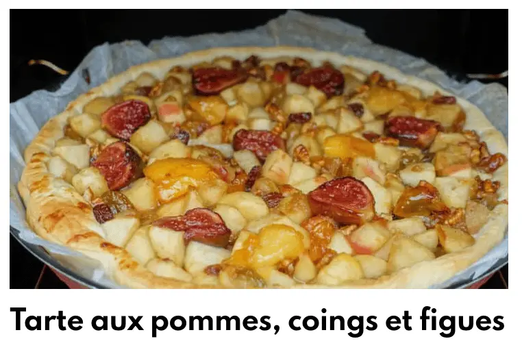 Tarte pommes coings figues