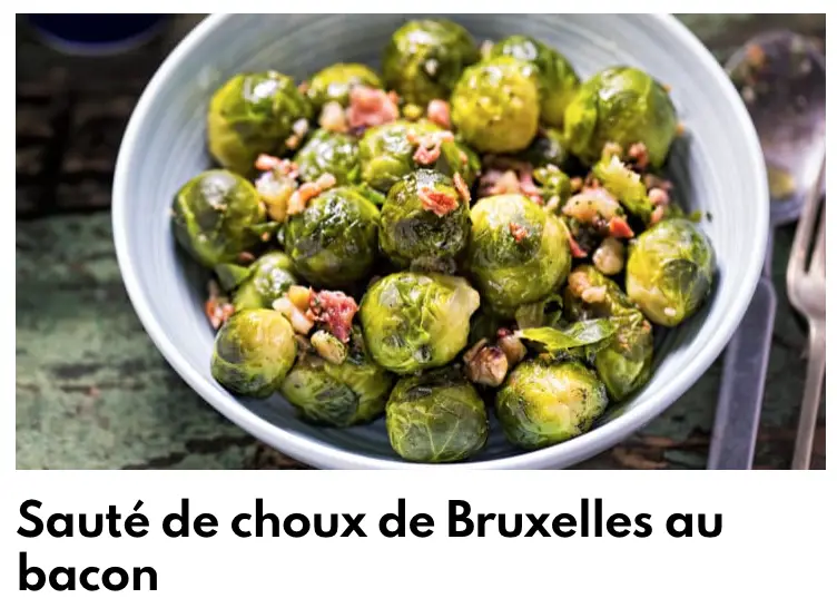 Bruxelles choux nga adunay bacon