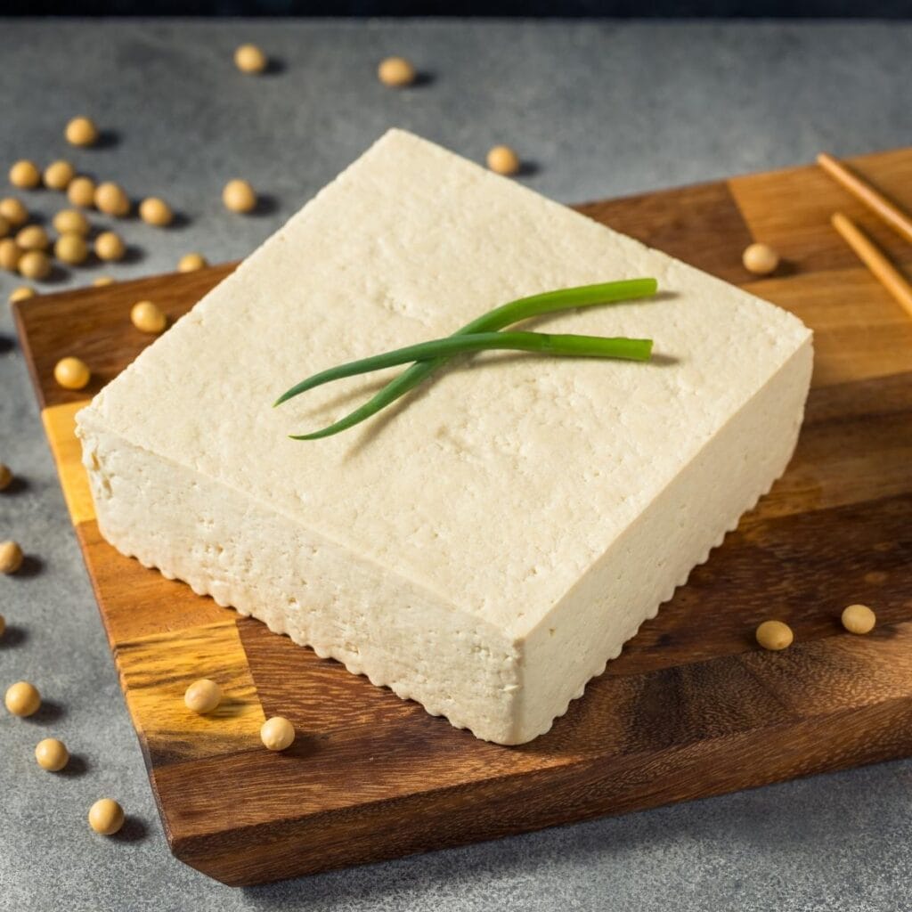 Rauwe biologische soja-tofu