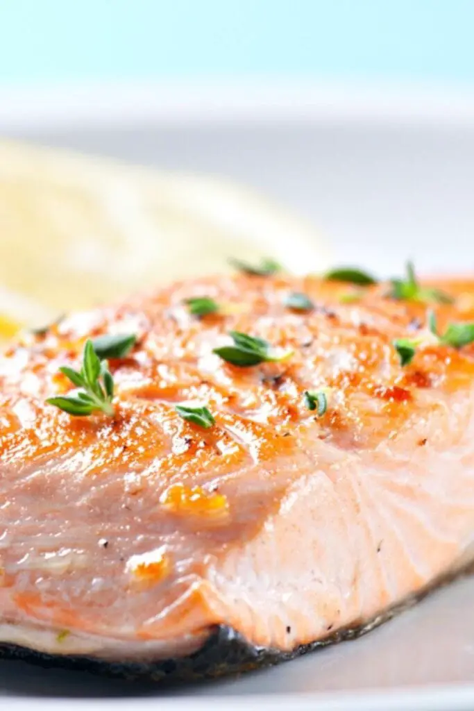ត្រី salmon ដុតនំ