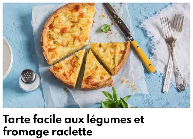 Zelenjavni tart raclette