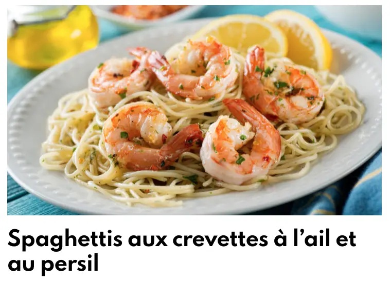spaghetti ail crevettes