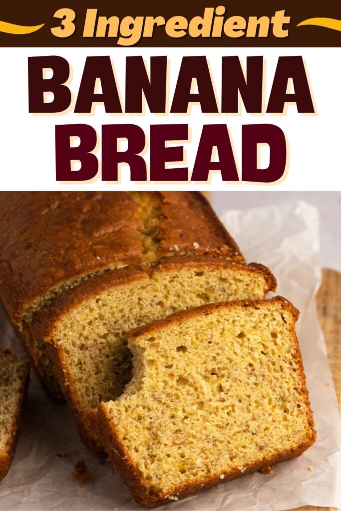 Pan de plátano con 3 ingredientes