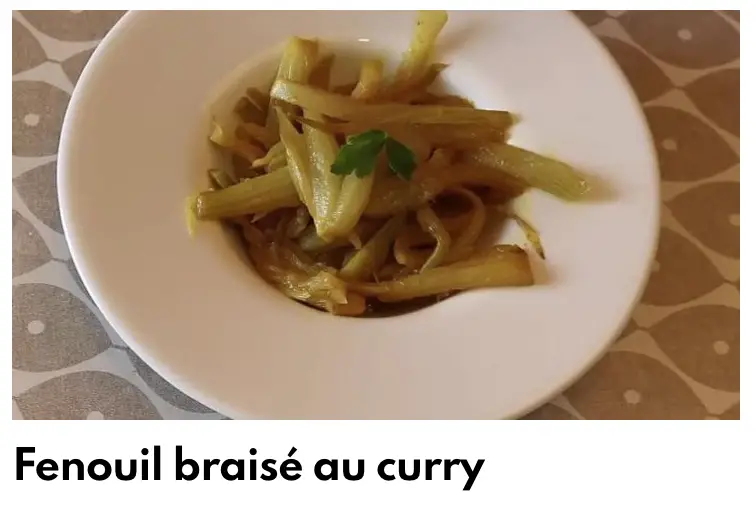 Fenouil estofado al curry