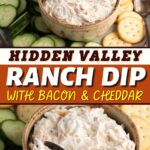 Hidden Valley Ranch Dip con pancetta e formaggio cheddar