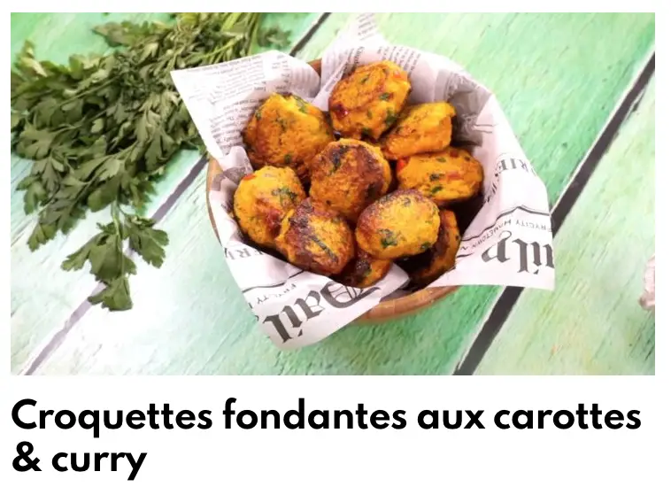Carote curry croquette