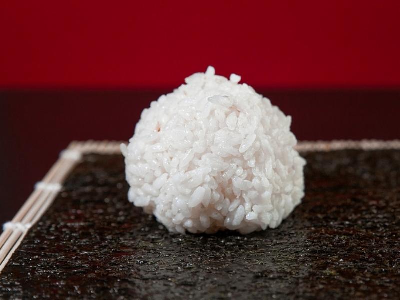 Sushi rice ball with nori wrapper