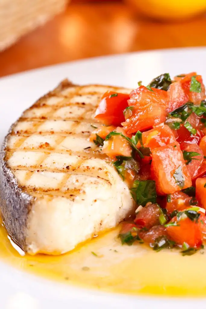 Grilled Sea Bass kalawan tomat