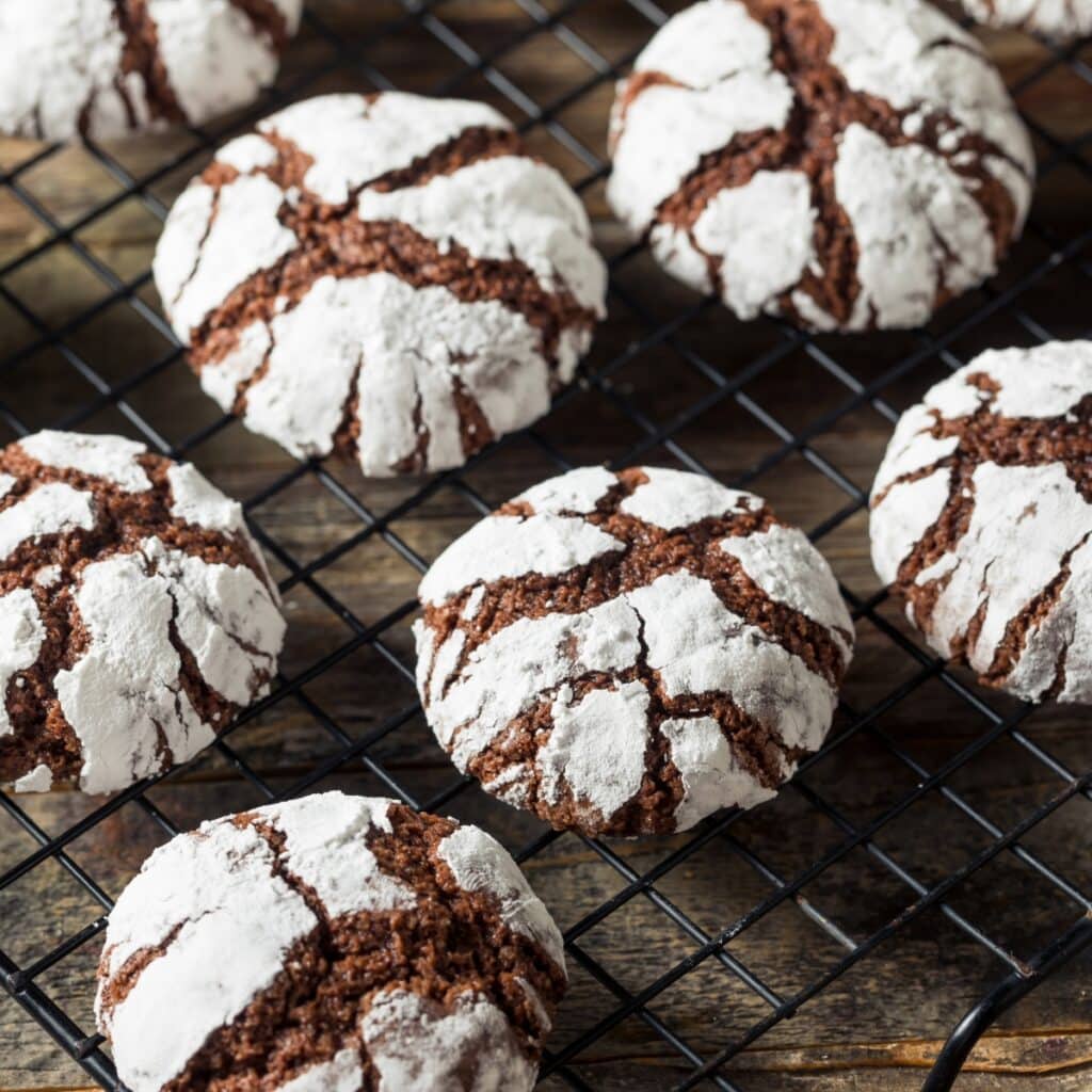 Sweet at Chewy Chocolate Crinkle Cookies