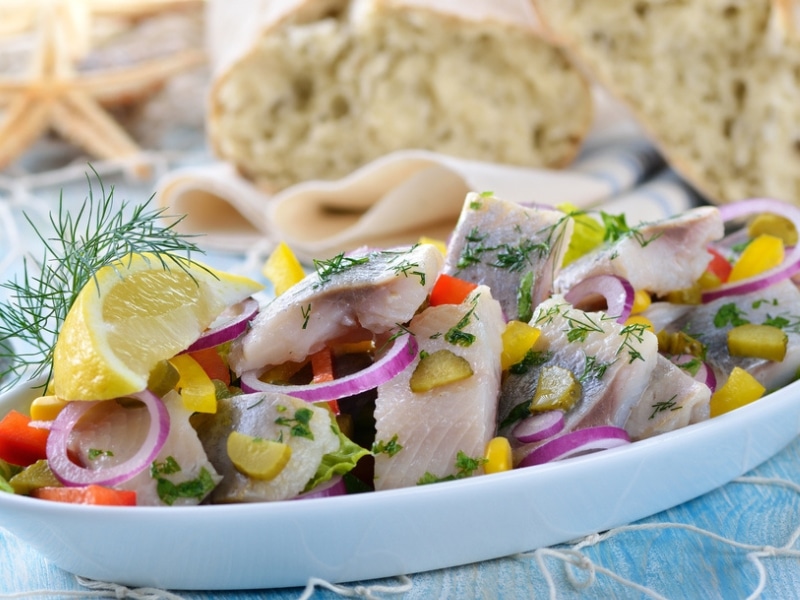 Marinated Herring Sild saladi