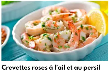 ail persil pink crevettes
