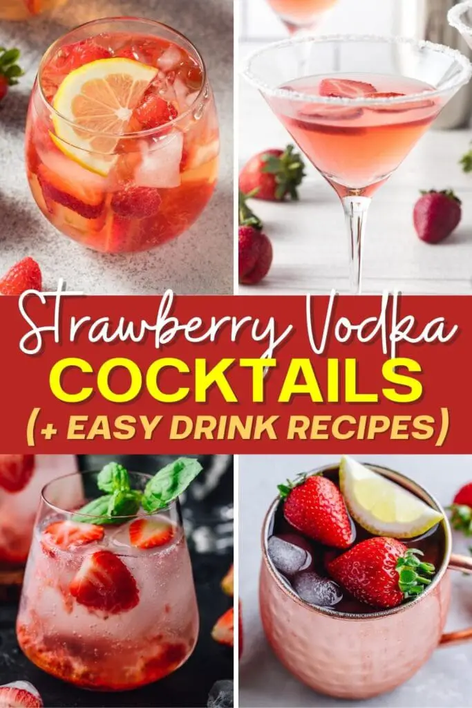 Ama-Cocktails e-Strawberry Vodka (+ Amaresiphi eziphuzo ezilula)
