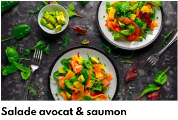 salady avocado saumon