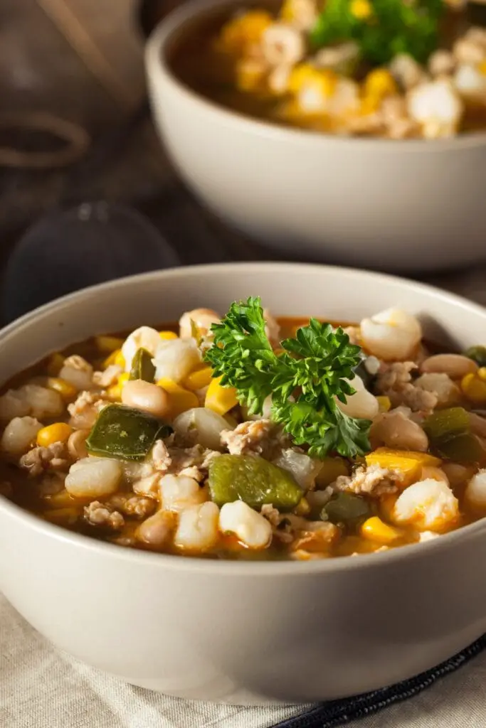 Homemade Chili Soup with Chicken and White Beans
