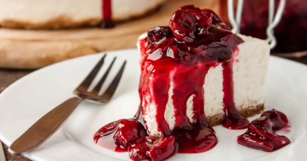 គ្មានដុតនំ Cherry Cheesecake