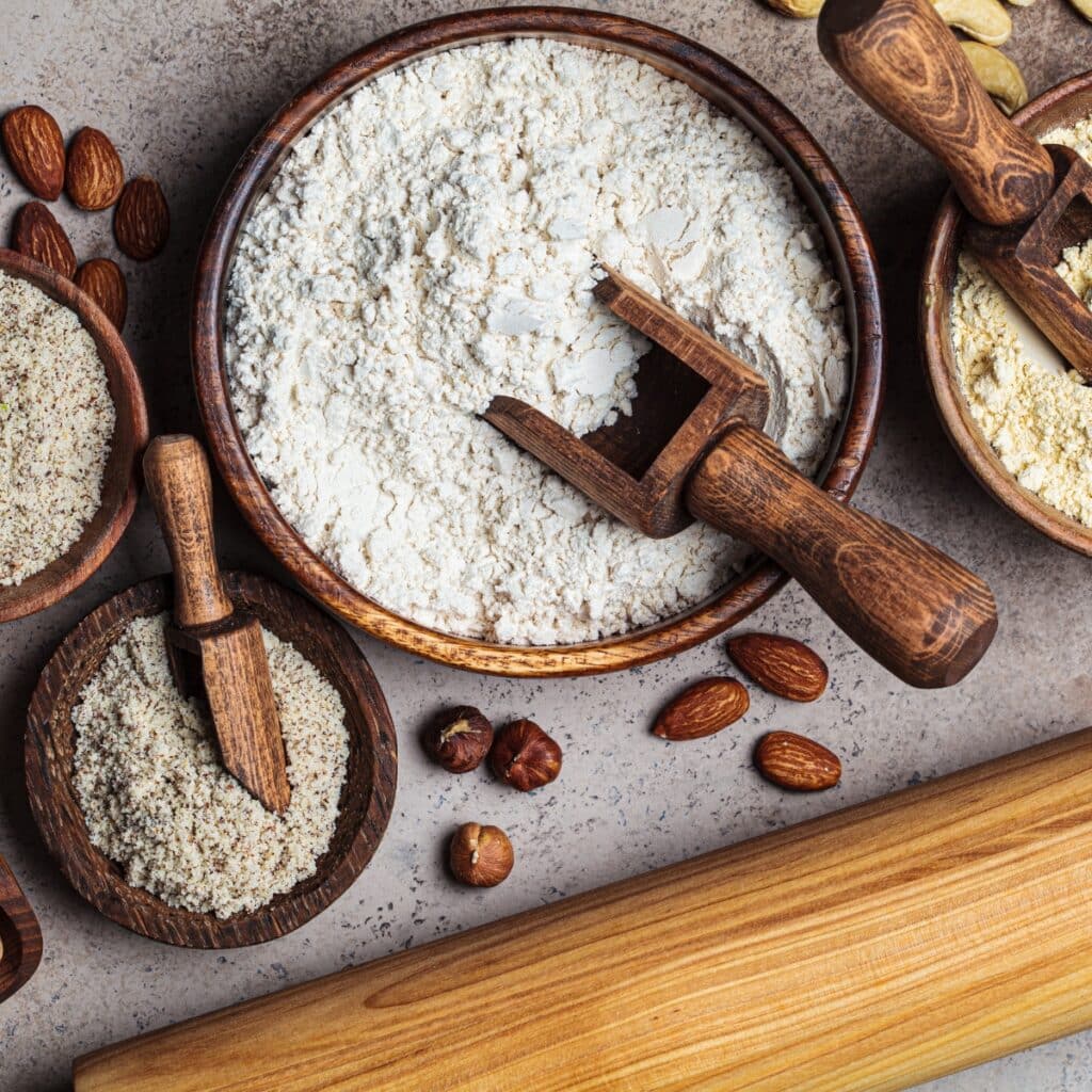 Hazelnut, Almond နှင့် Cashew Nut Flour အမျိုးမျိုး