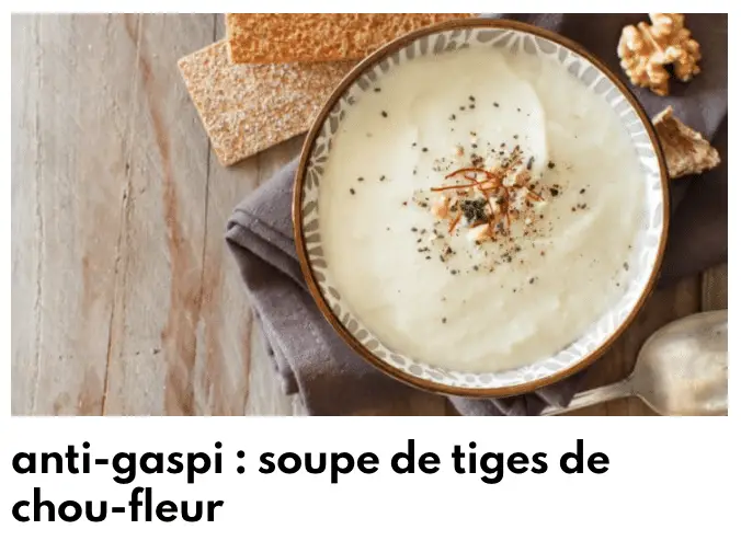 and-gas súpa tiges de chou fleur